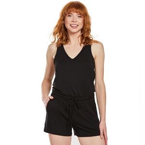 Beyond Yoga Farrah Athletic Loungewear Comfy Romper Jumpsuit Black Size XL